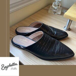 Seychelles Faux Leather Mules - Black- Size 9